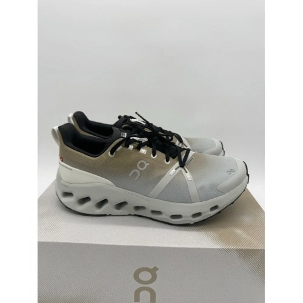 On Men's Cloudsurfer Trail Waterproof Running Shoes Safari Mineral Size 8